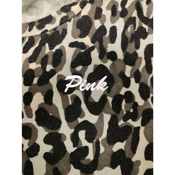 💕PINK LARGE Green Leopard Print Short Sleeve - Picture 2 of 5